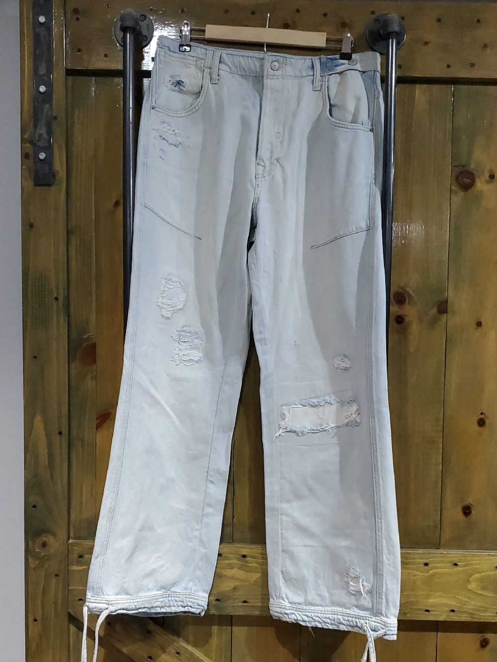We The Free Light Blue Distressed Relaxed Jeans